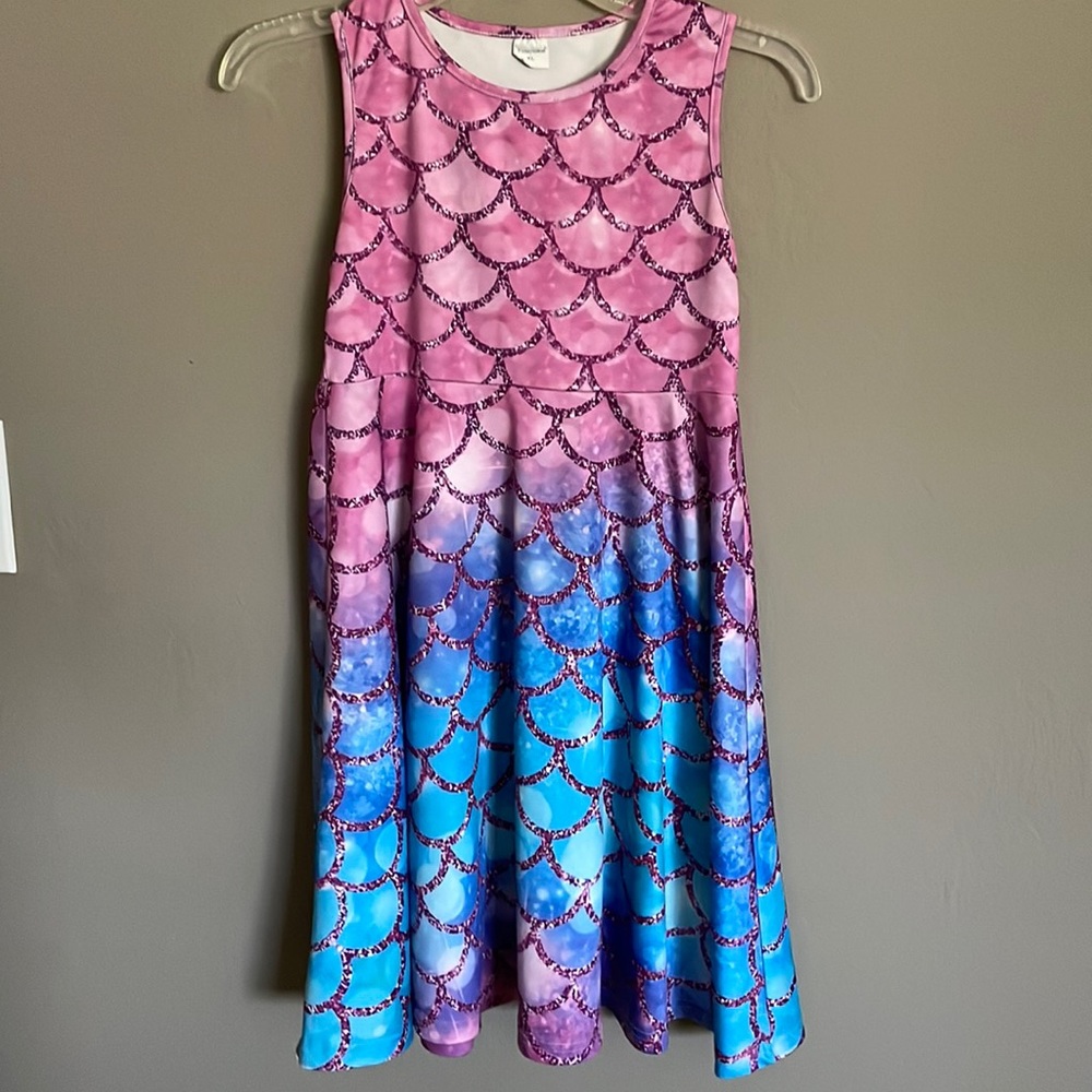 Girls dress XL mermaid print